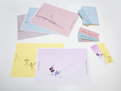 ブックカバーとしおり全て